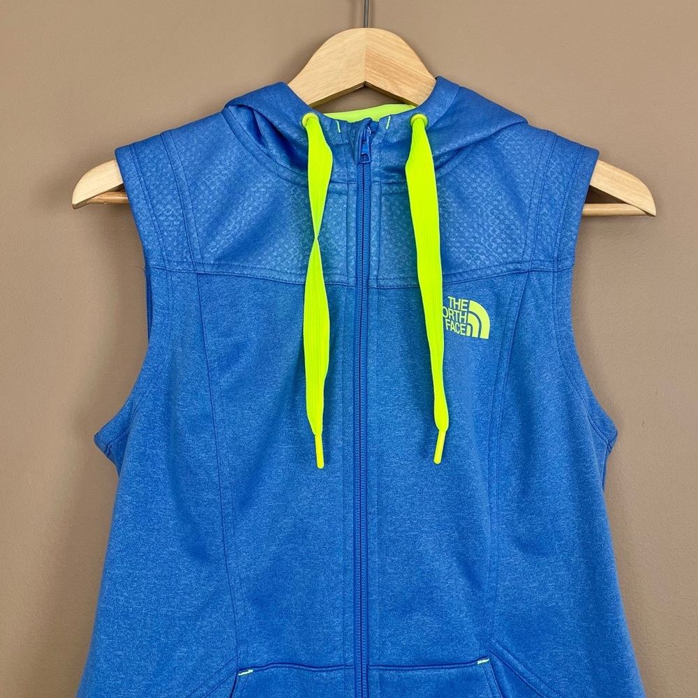 {The North Face} Suprema Front Zip Hooded Vest in Coastline Blue - Womens Small - Picture 2 of 11